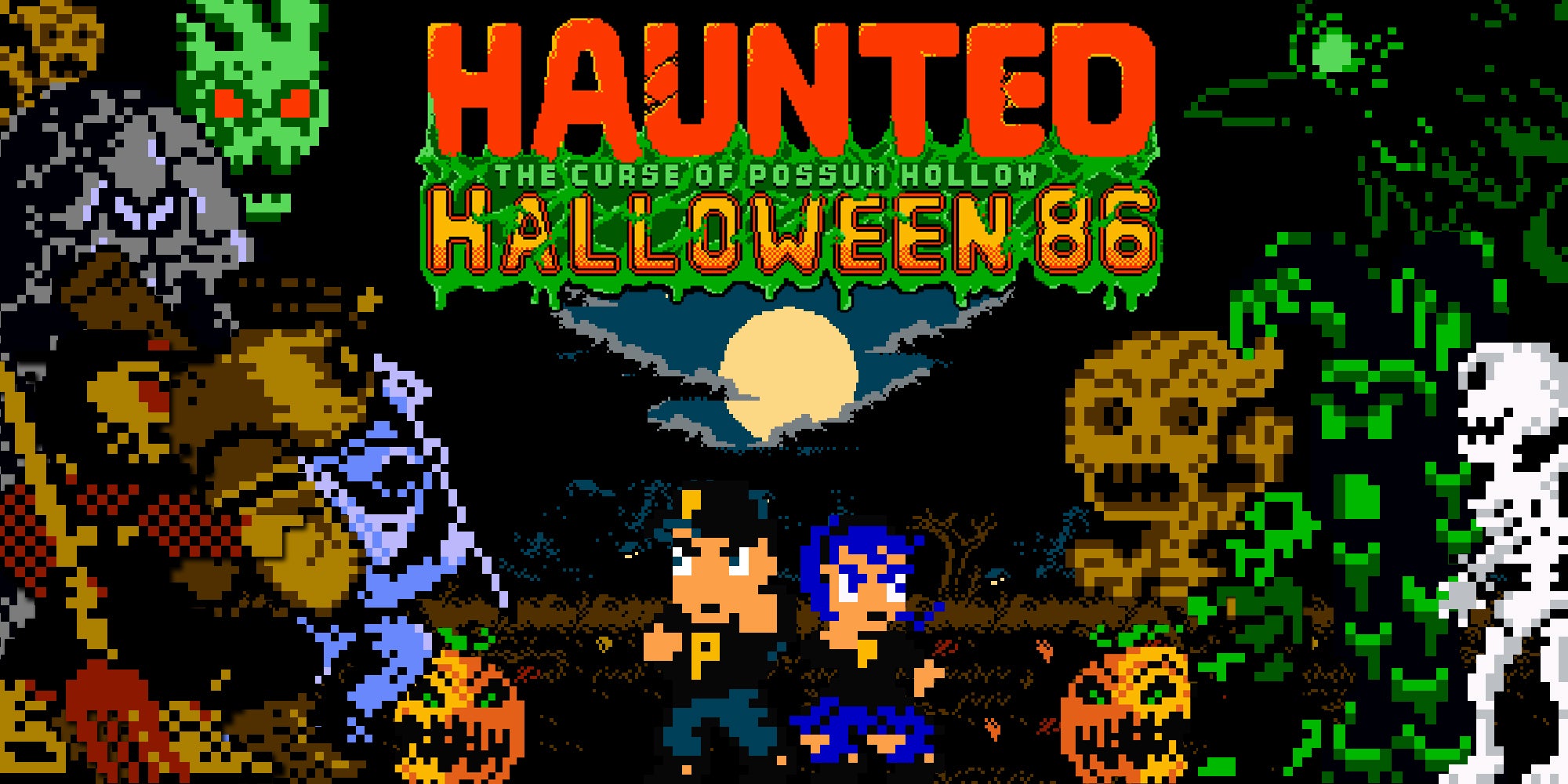 Haunted: Halloween '86 (The Curse of Possum Hollow) NES Game (Gray